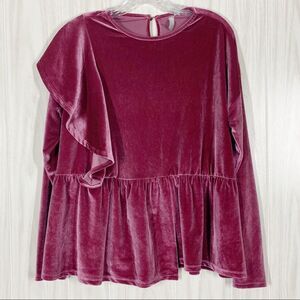 Asos | Asymmetrical Velvet Blouse Size 6